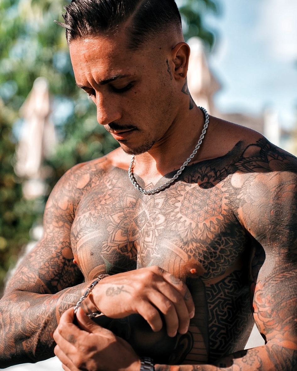 CONJUNTO DE CADENA DE CUERDA 5MM + PULSERA DE CUERDA 5MM - ORO BLANCO