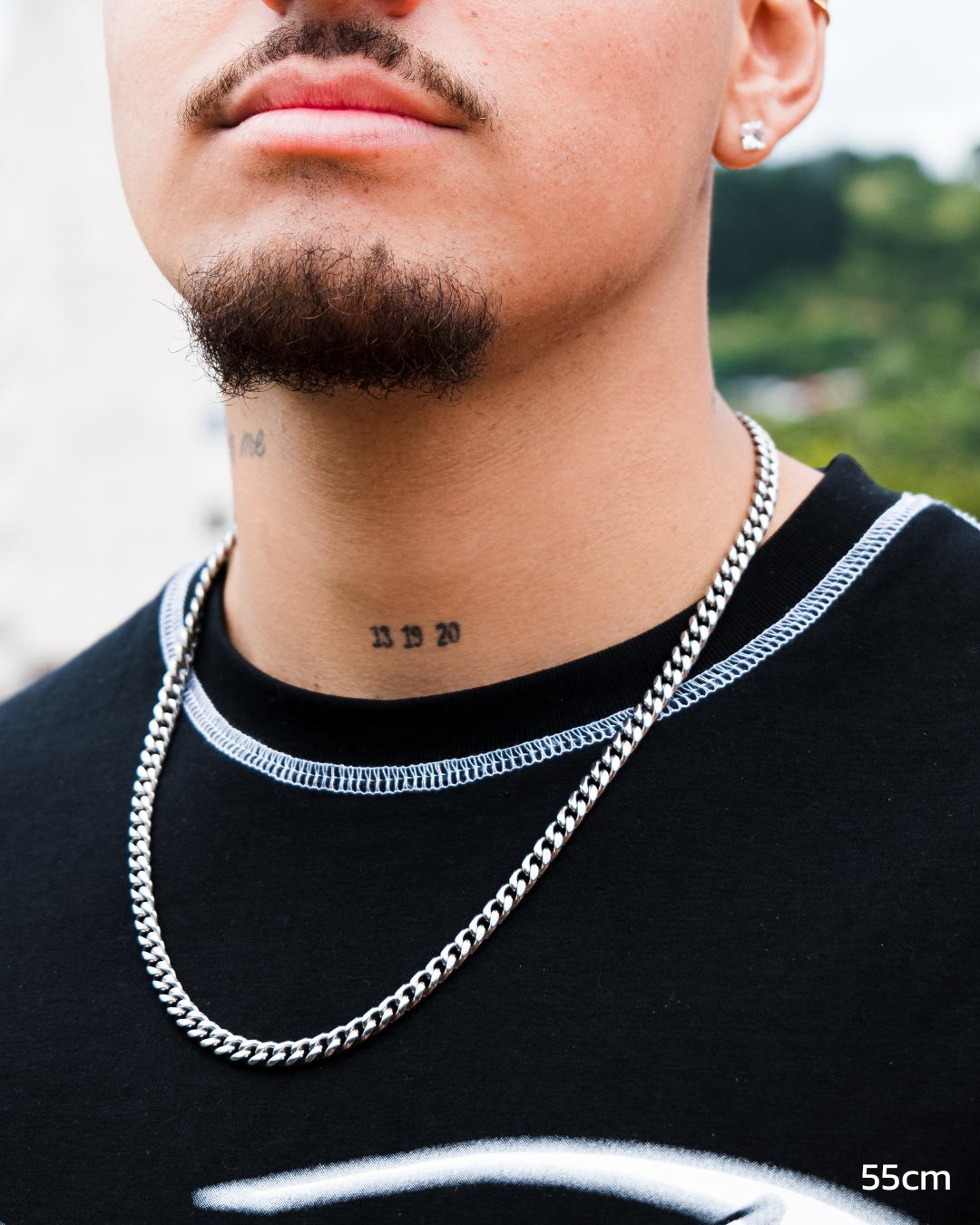 CADENA CUBANA 6MM - ORO BLANCO