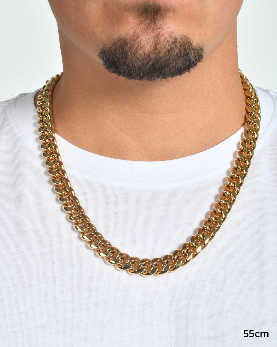 CADENA CUBANA 12MM - ORO