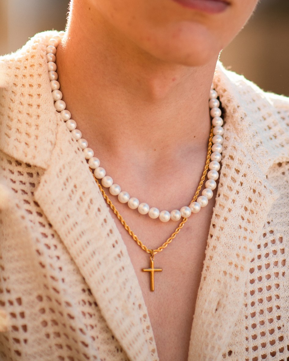 COLLAR DE PERLAS BLANCAS - 8MM