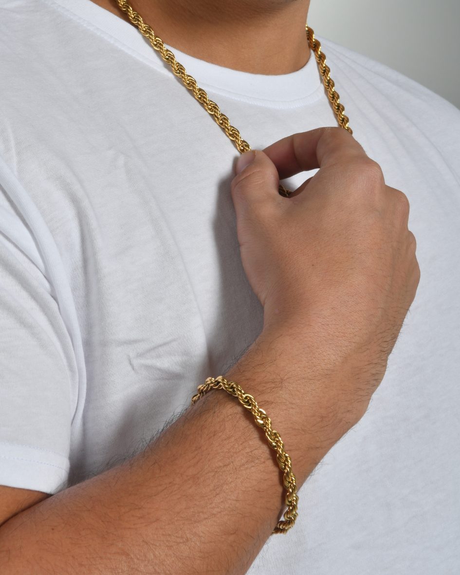 PULSERA CUERDA 5MM - ORO