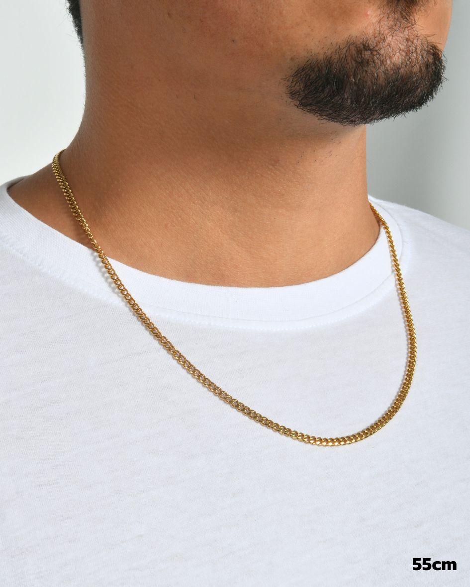 CADENA MICRO CUBANA 4MM - ORO