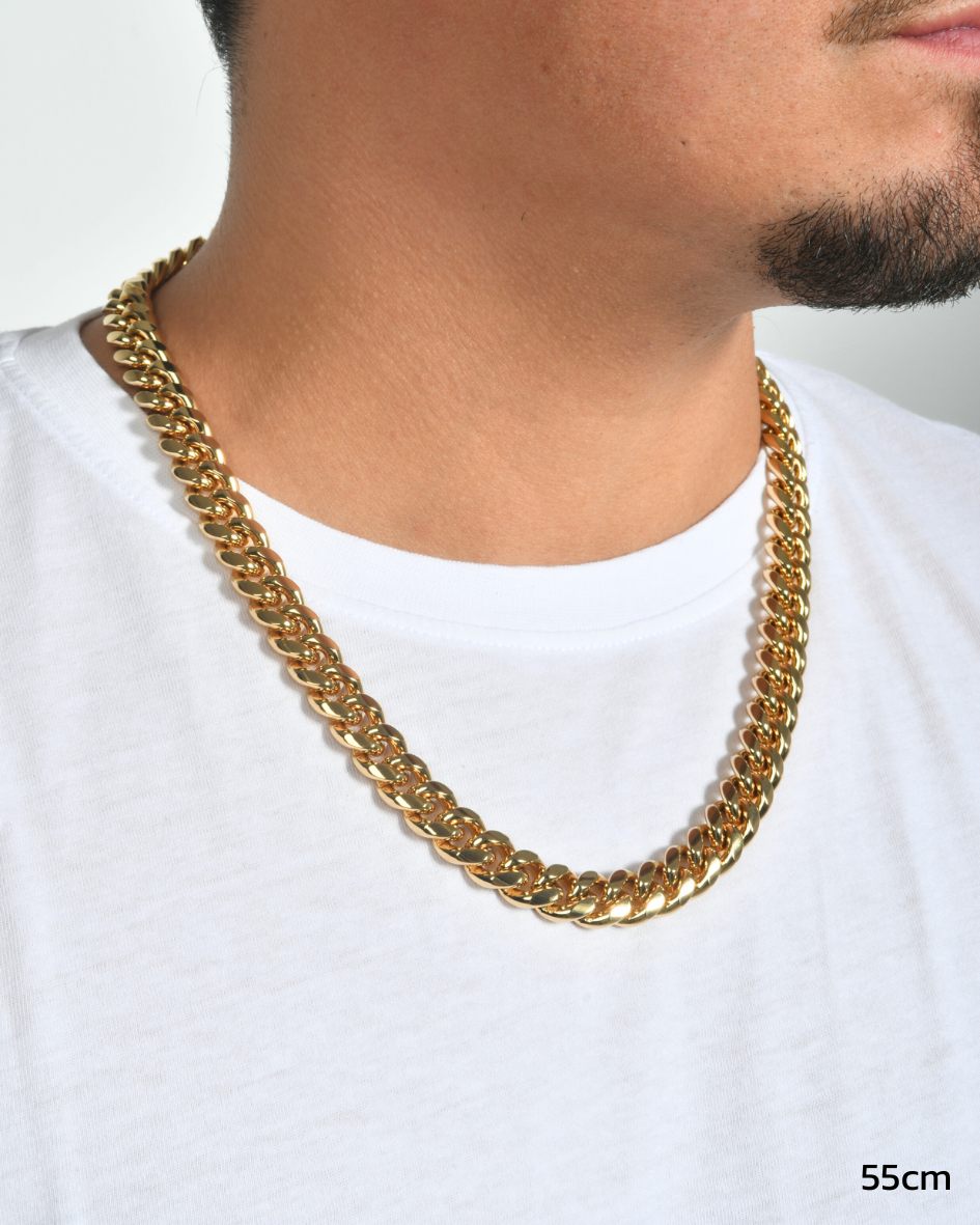 CADENA CUBANA 12MM - ORO