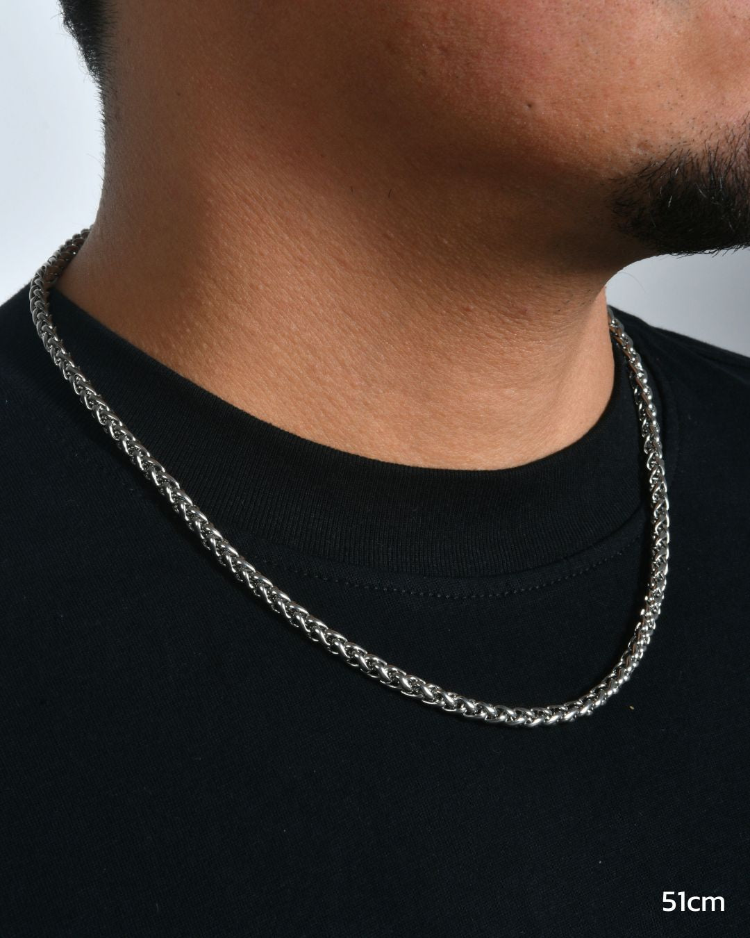 CADENA TRIGO 5MM - ORO BLANCO