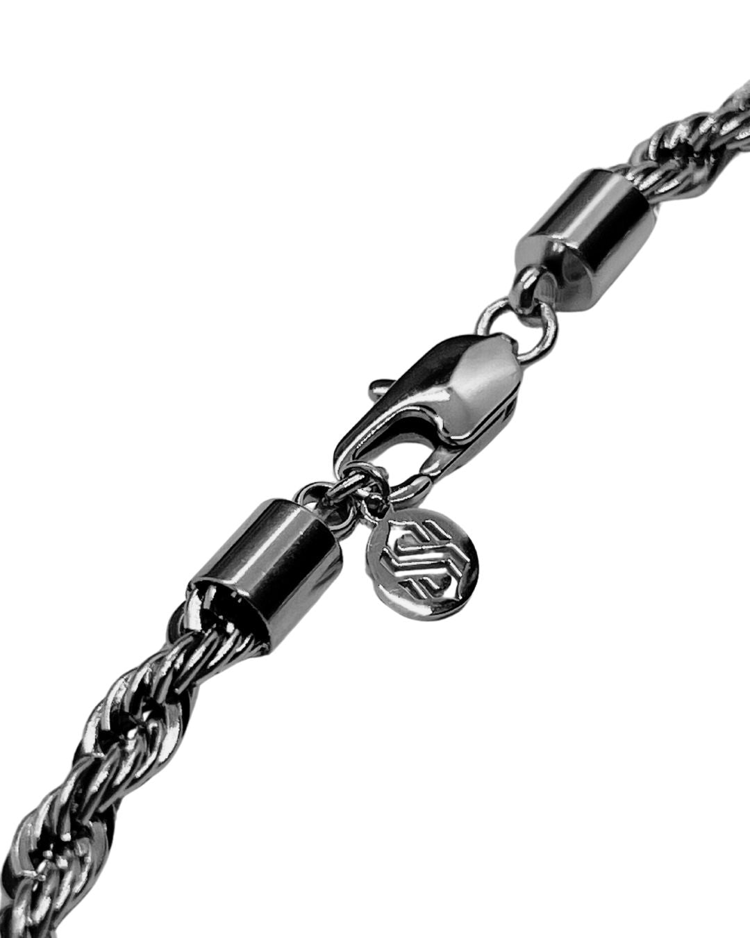 PULSERA CUERDA 5MM - ORO BLANCO