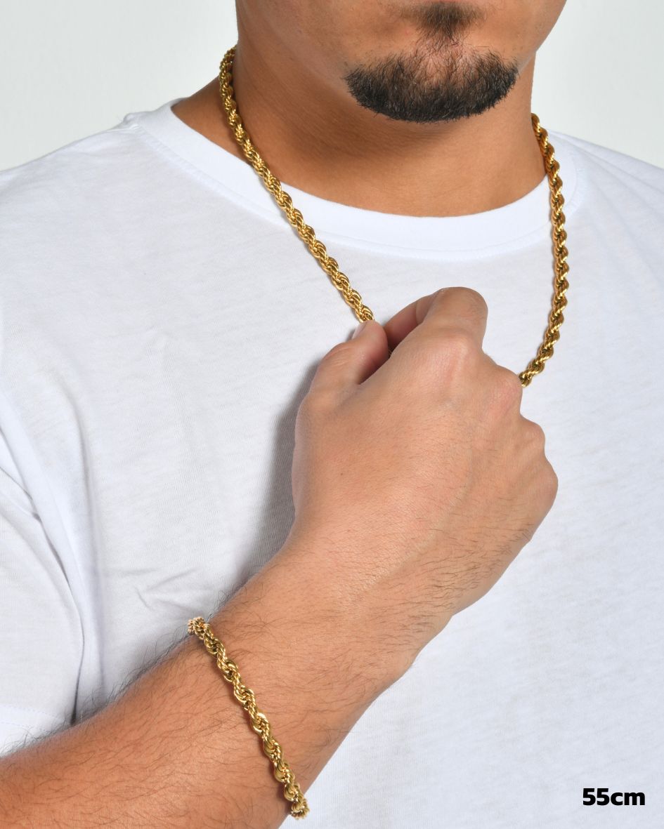 CADENA CUERDA 5MM - ORO