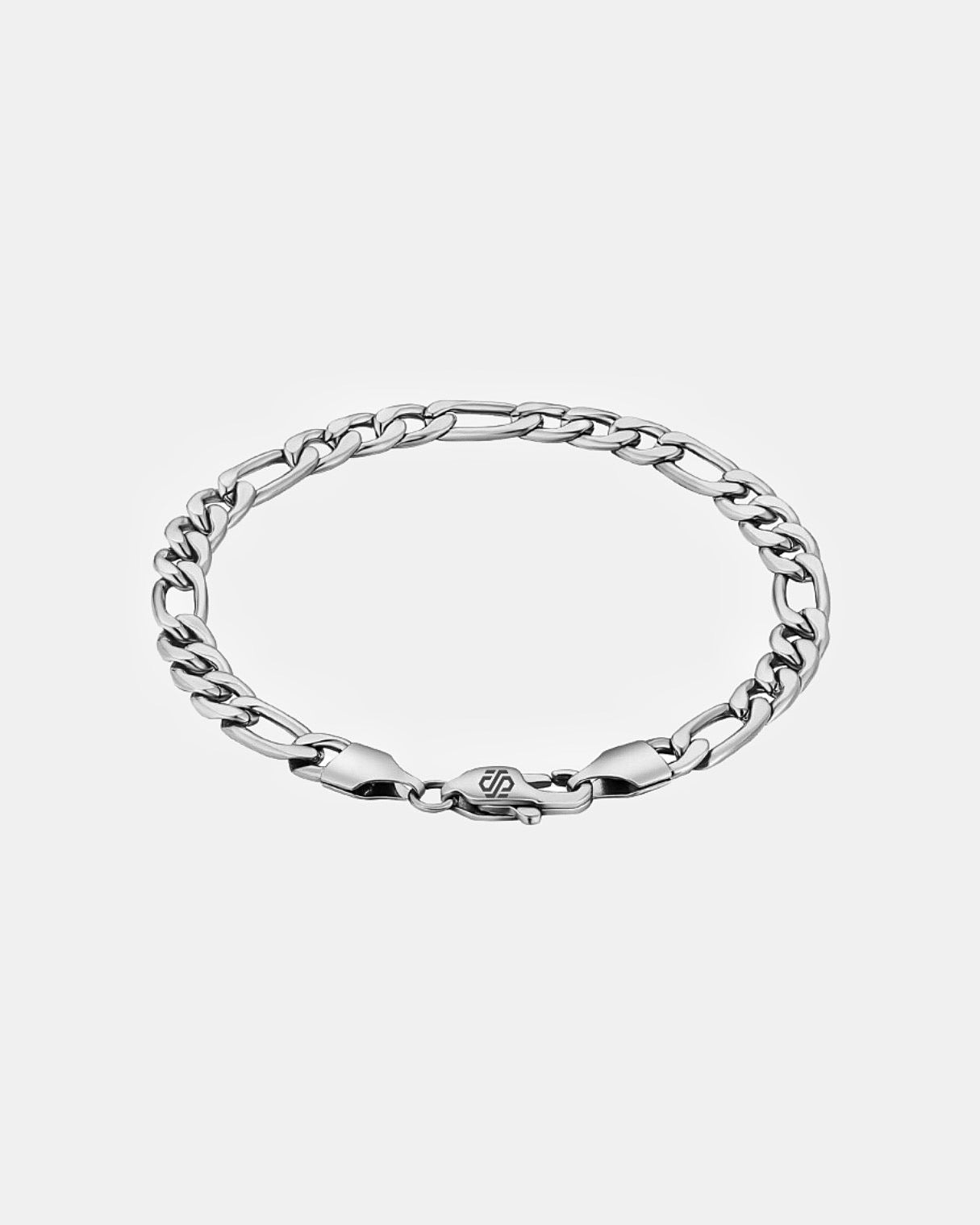 PULSERA FIGARO 5MM - ORO BLANCO