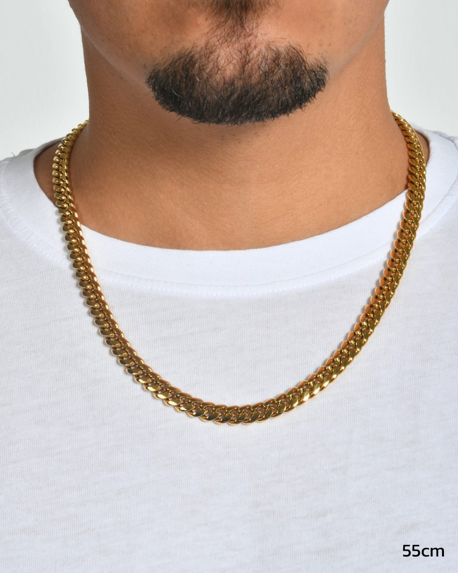 CADENA CUBANA 8MM - ORO