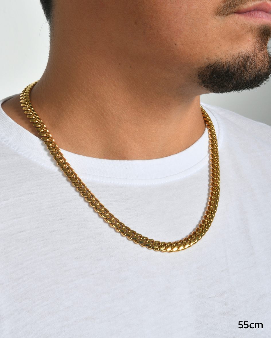 CADENA CUBANA 8MM - ORO